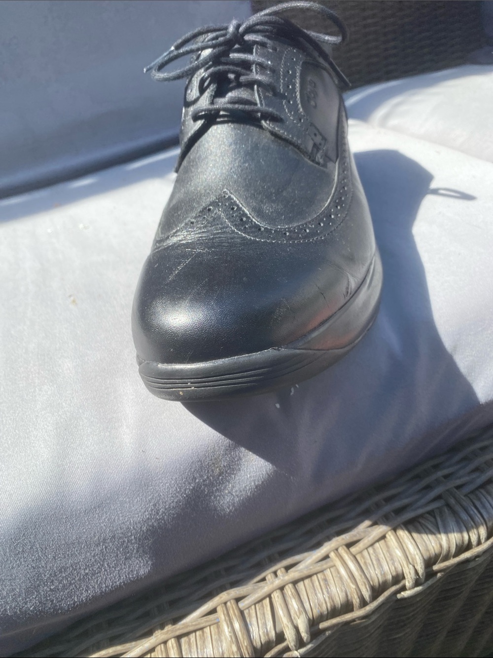 Classic Black Derby Oxfords with Premium Lace-Up Comfort ALL LEATHER SWISS TEC - Picture 7 of 7